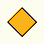 黄色い標識